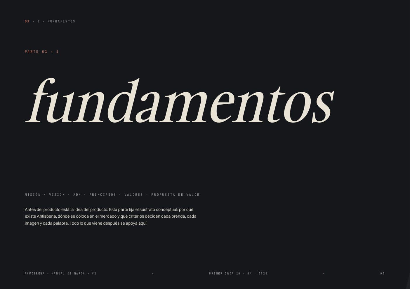 Anfisbena — spread 1 del manual de marca por Tramarca