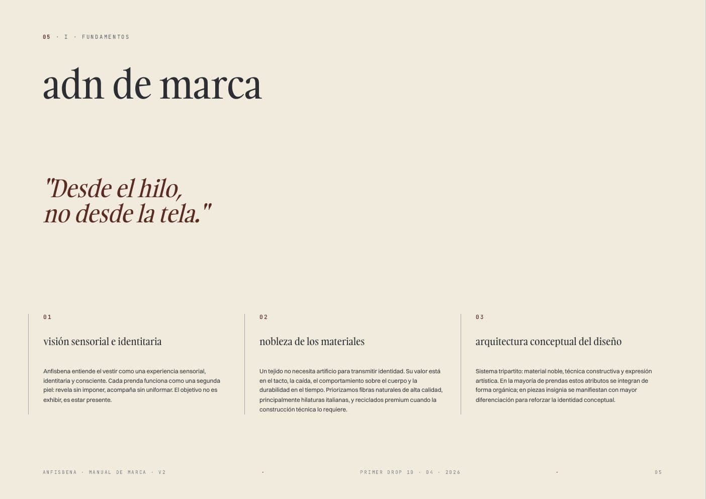 Spread del manual Anfisbena — paleta de color