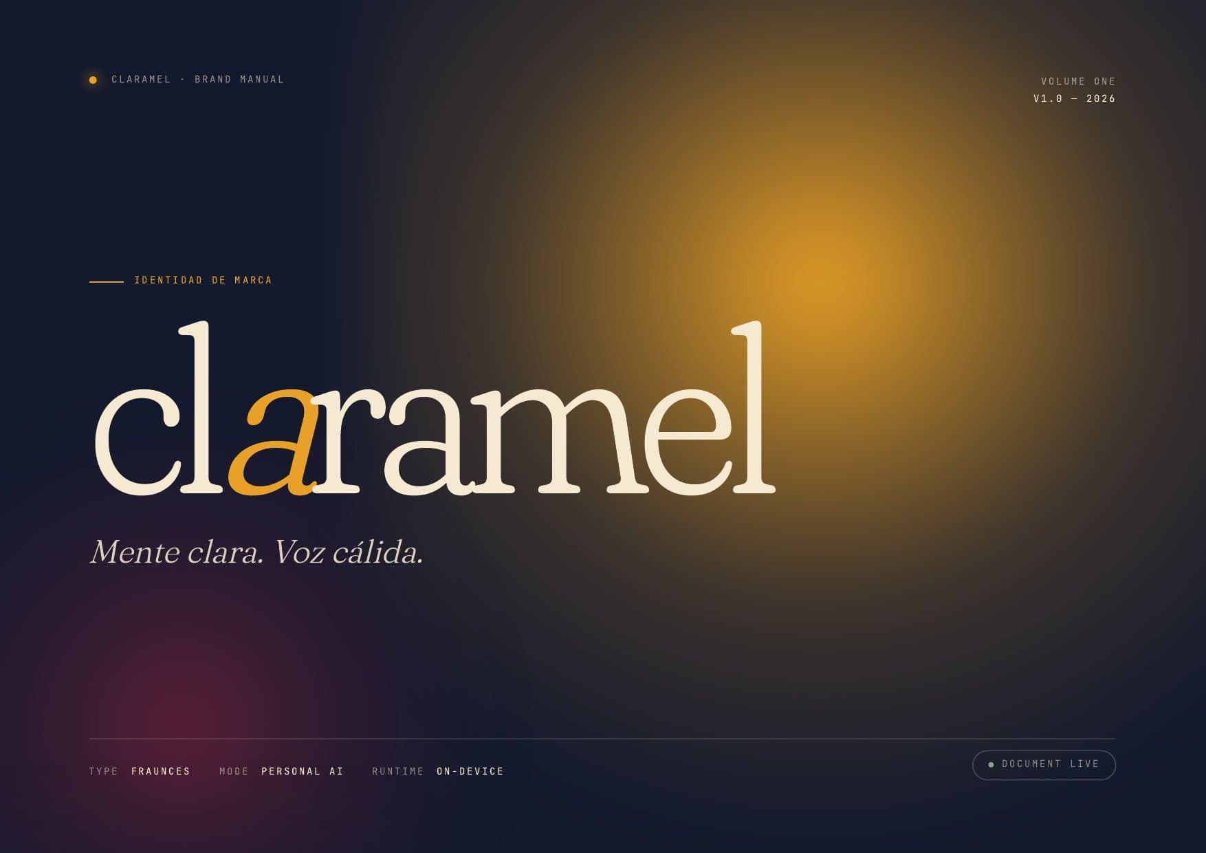 Claramel — manual de marca 29 páginas entregado por Tramarca